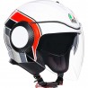 AGV CASCO 214821A2L0 001 010  ORBYT AGV E2205 MULTIBRERA WHITE/GREY/RED TAGLIA XL